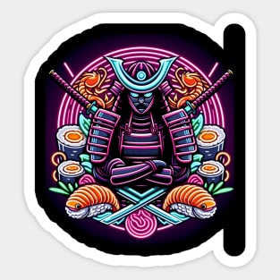 Cyber Sushi Samurai | Cyber Punk Sushi Sticker